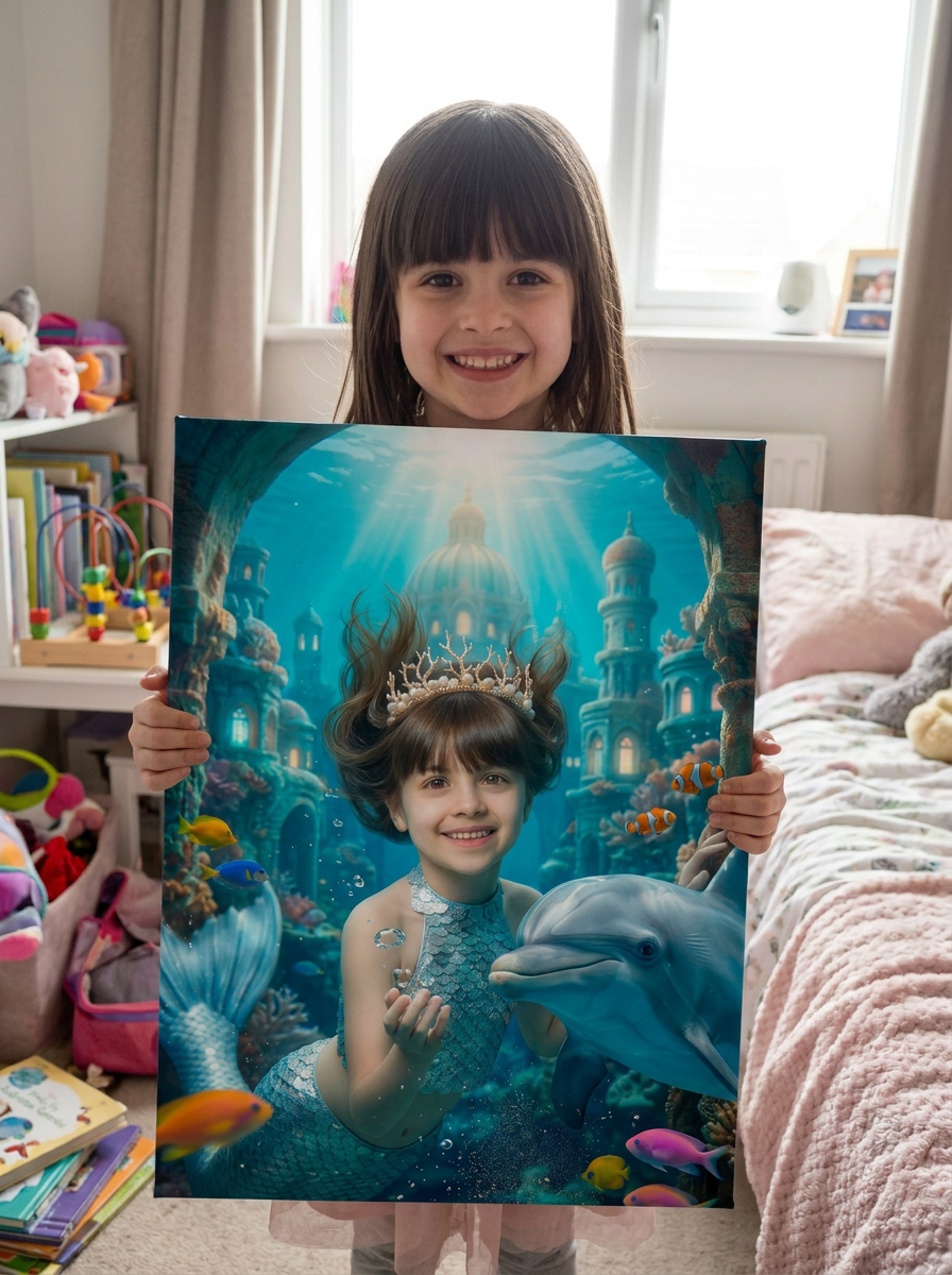 The Dolphin Riding Mermaid