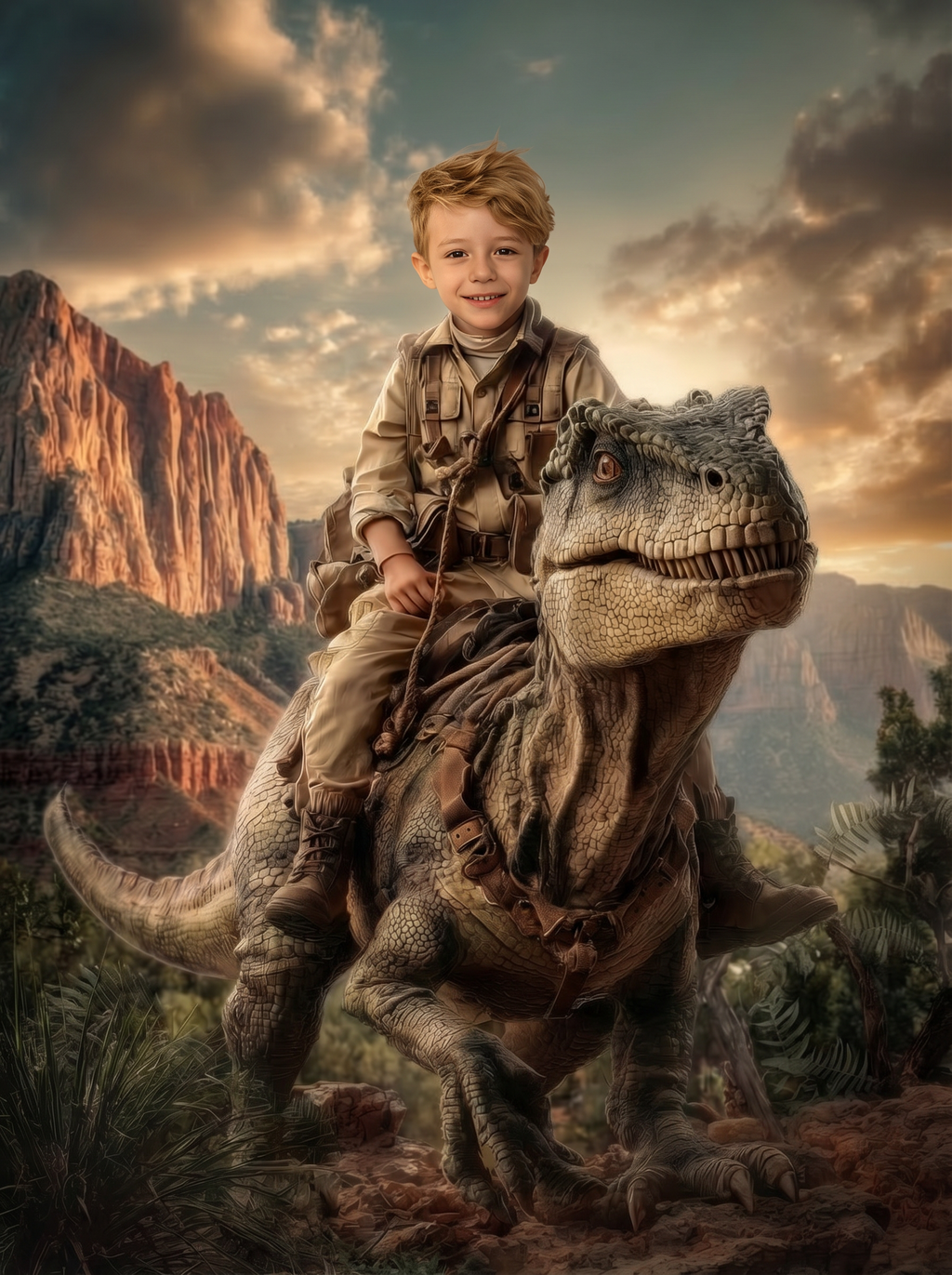 The Dino Rider in the Canyons